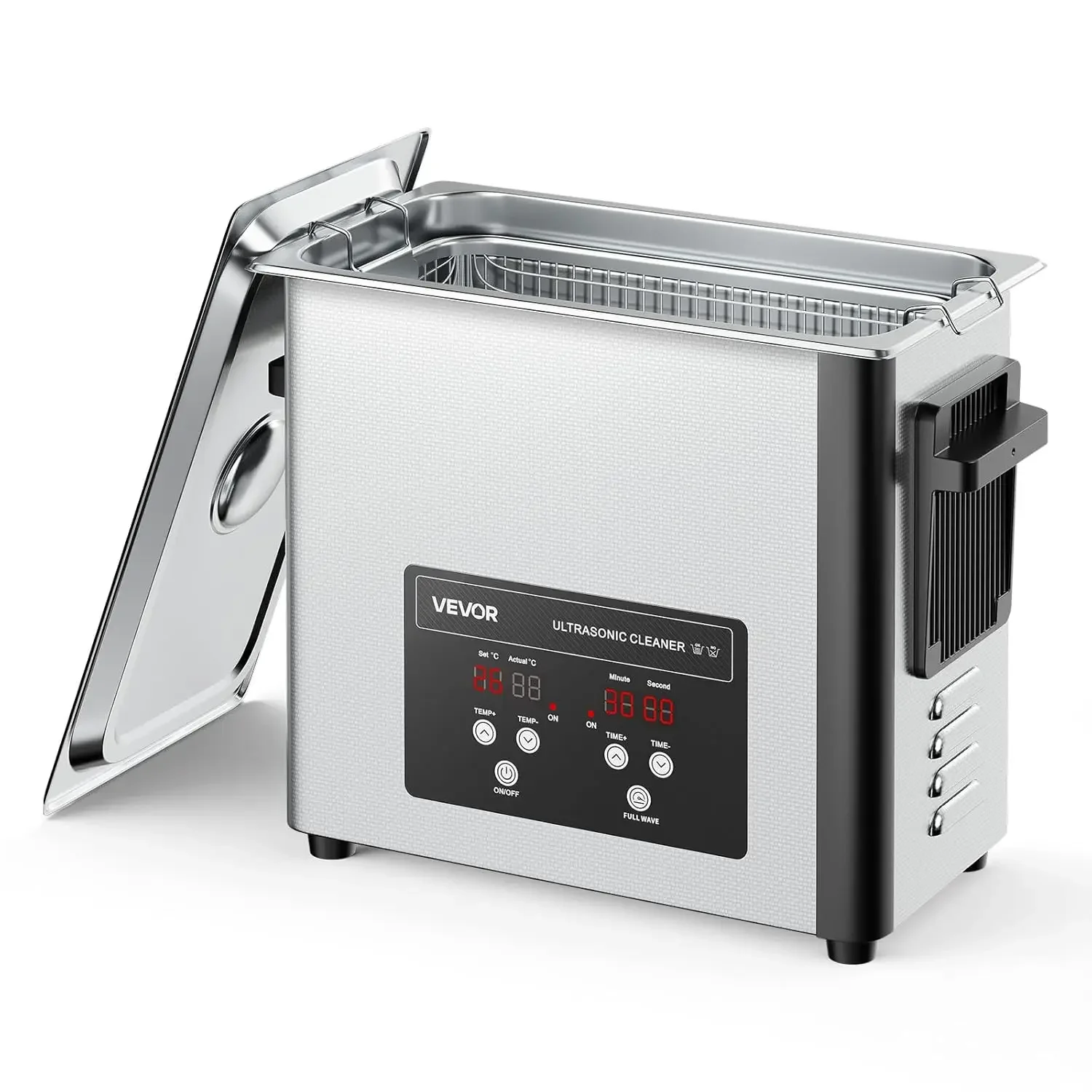 VEVOR 6L Ultrasonic Cleaner, Professional Ultrasonic Cleaner Machine with Cleaning Basket & Digital Display, 120W Stainless Stee