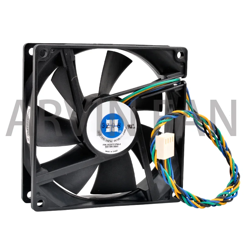 

Brand New Original 9025-12HS 9029721PW-6 9.2cm 92mm Fan 92x92x25mm DC12V 0.50A 4pin Cooling Fan for Case CPU