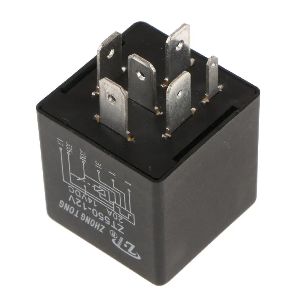 ZT603-DC12V 20A 6Pin 6P Windscreen Wiper Relay High Switching Capability Product size: 30 x 30 x 30mm/1.18 x 1.18 x 1.18inch