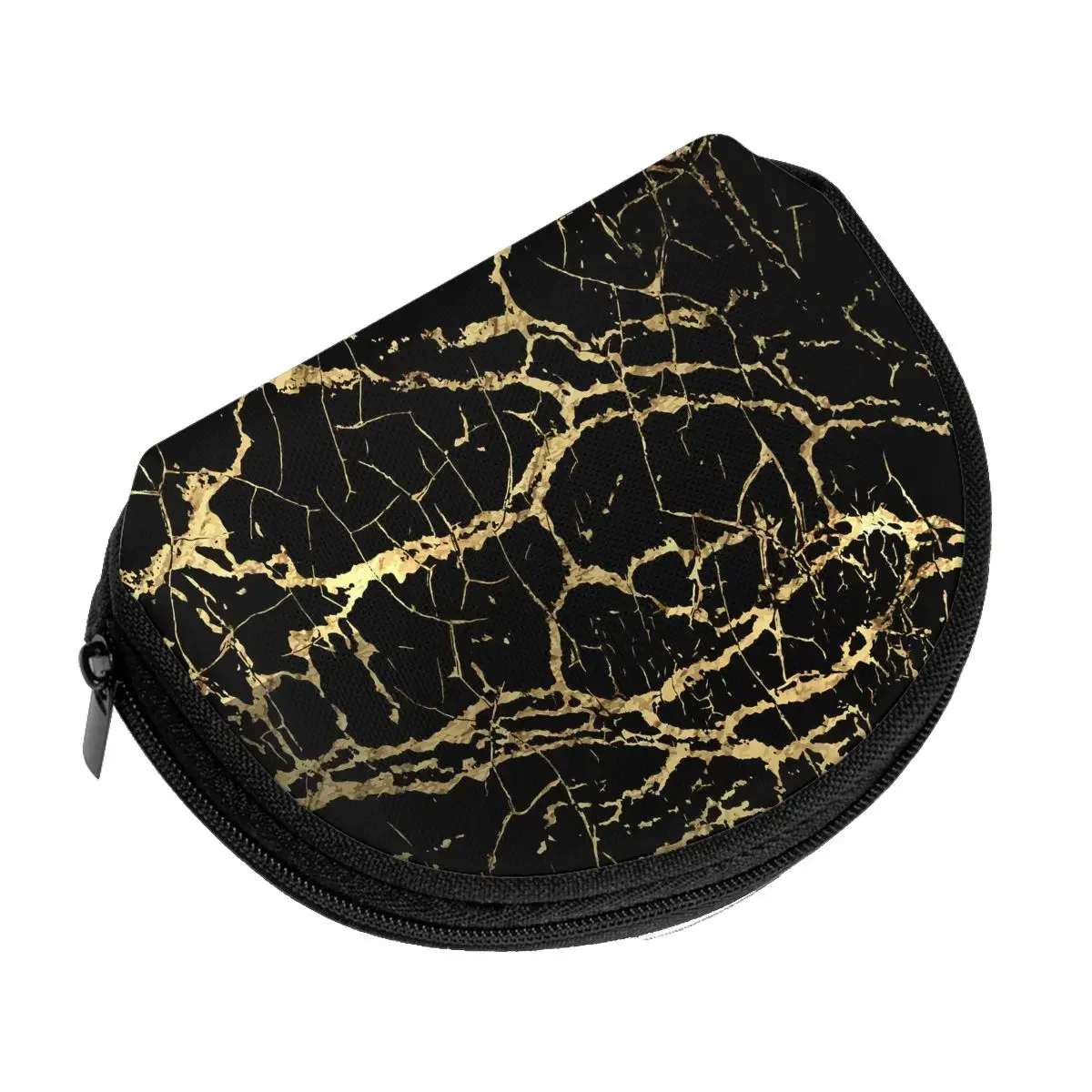 Golden Marble 3D Printing Coin Purse Ladies Shopping Portable Silver  Bag Travel Mini Credit Card ID   Gift