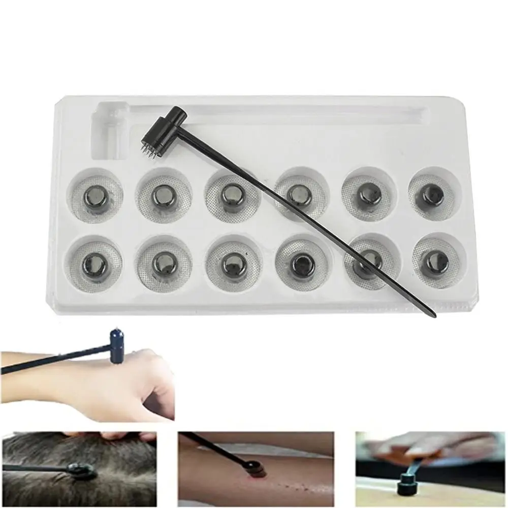 7 Star Needle & Plum Blossom Dermal Hammer Seven Star Needle Set 13 Pcs Replaceable Needle Heads Seven