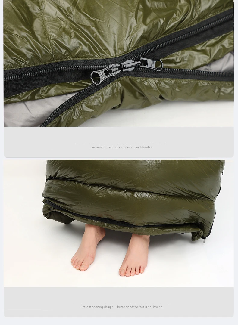 The warm envelope goose down sleeping bag of Mountain Dream can stretch out a camping thermal Duvet