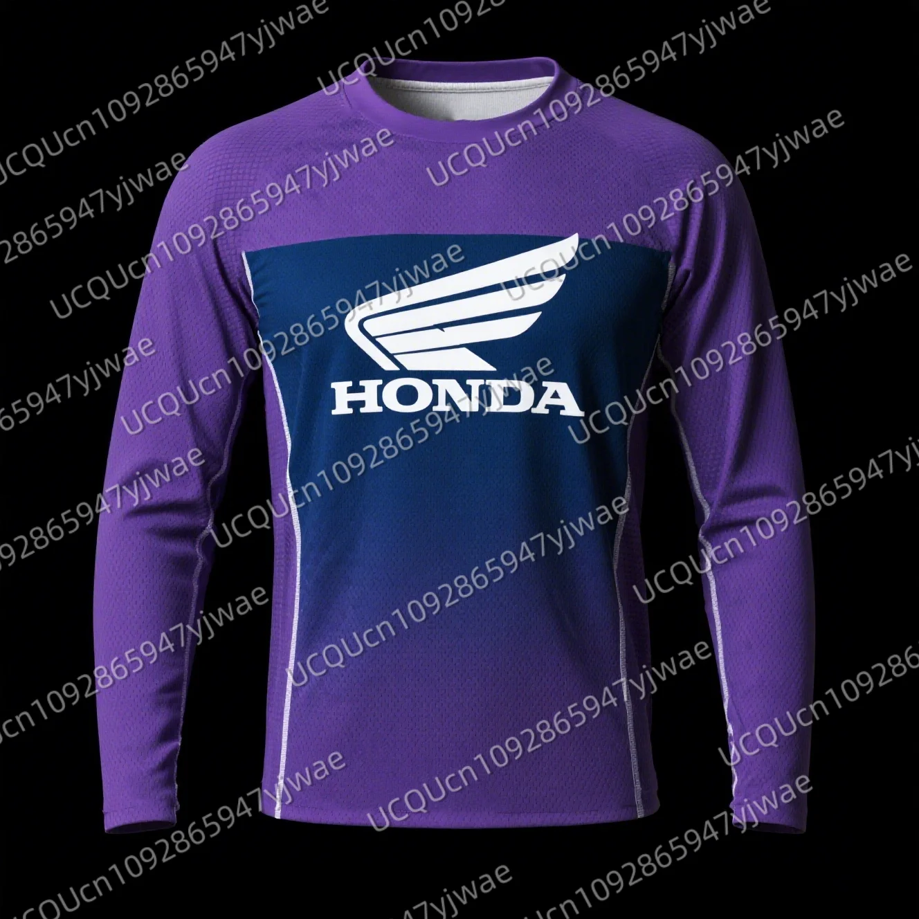 الربيع والخريف دراجة نارية ركوب تي شيرت التجفيف السريع تنفس طويلة الأكمام للرجال والنساء هوندا ركوب قمم تي شيرت