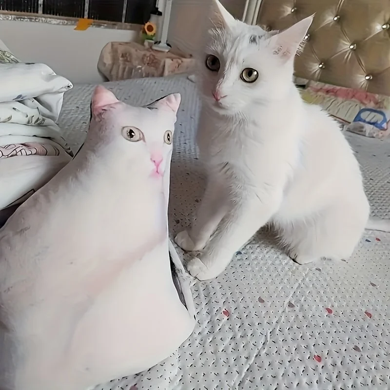 وسادة ممتعة مخصصة، طباعة مزدوجة الجوانب، صور لطيفة للكلاب والقطط، مادة بوليستر ناعمة، رفيق نوم مثالي وفريد من نوعه