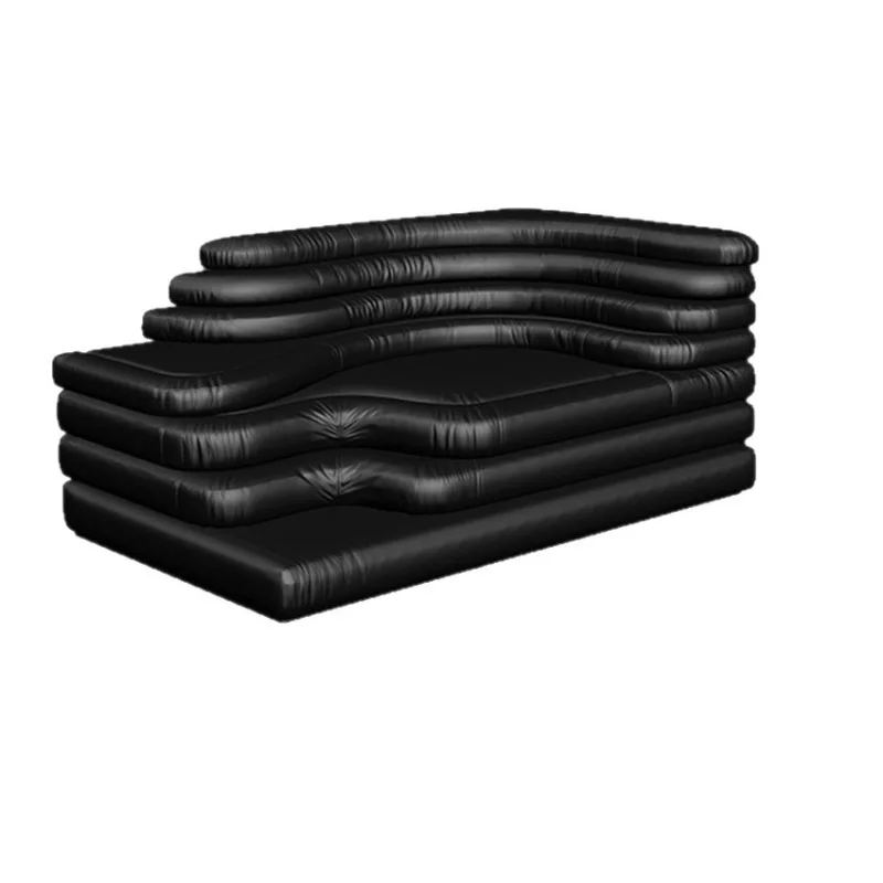 

Hill terraced sofa leather module lazy men's and women's clothing store middle sitting area sofa stool