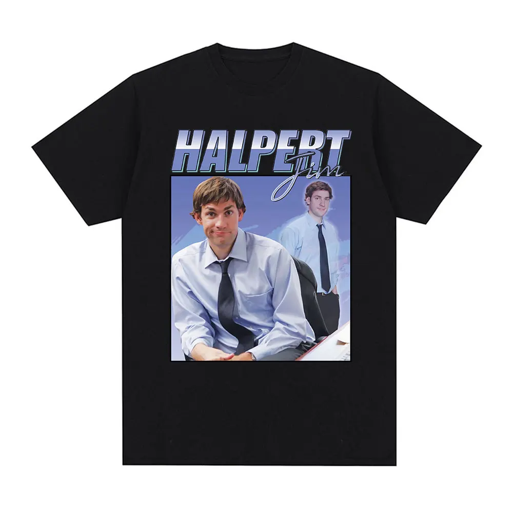 Jim Halpert Homage Graphic T Shirt Tv Series The Office Dwight Schrute Michael Scott T Shirts Men Fashion Short Sleeve T-shirt