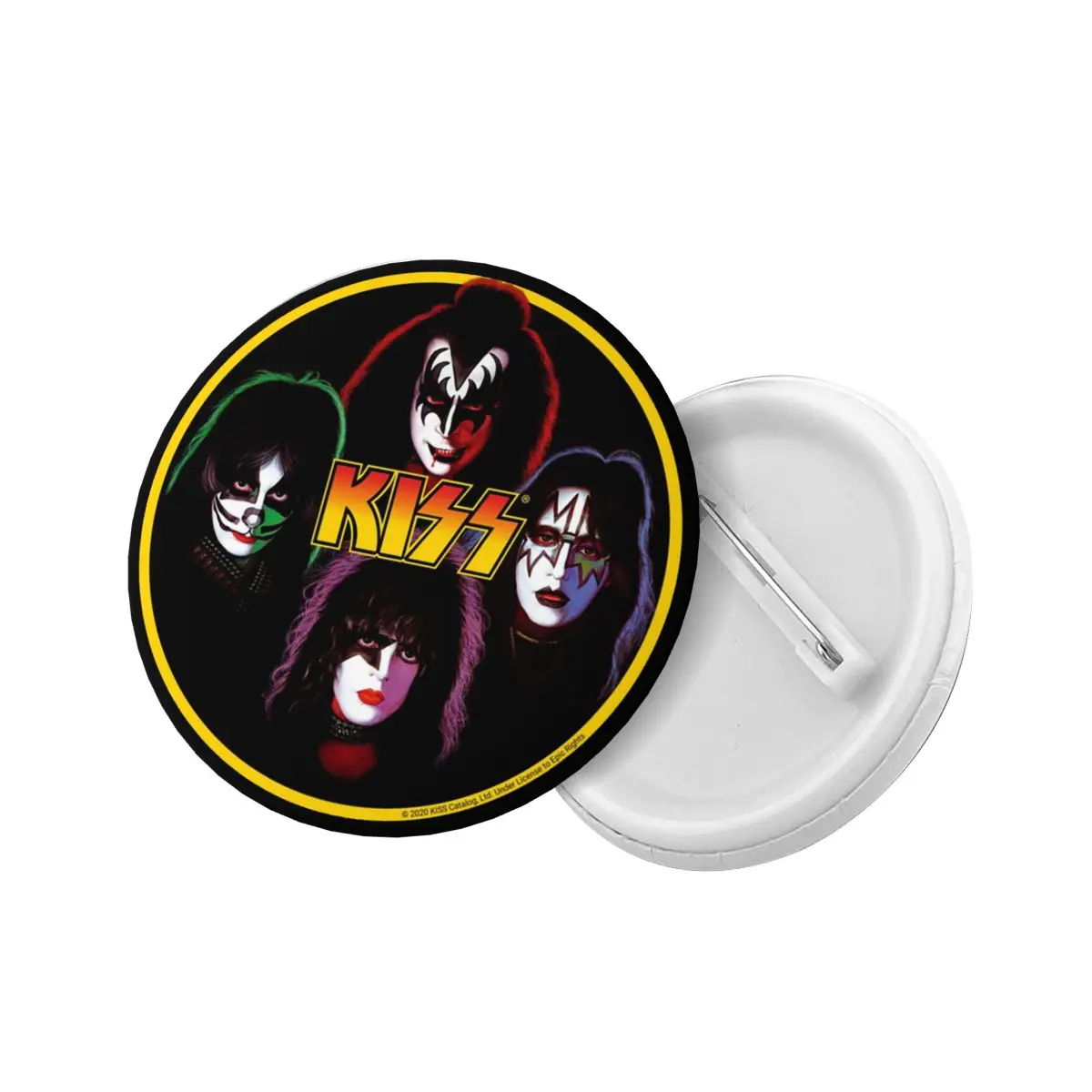 Heavy Metal Rock Band Kiss Pin Back Buttons Customize Brooch Badge for Backpack Pinback Birthday Gift