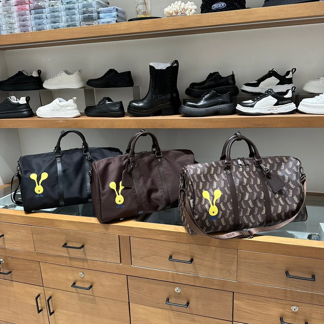 New 2024 Faion Travel Bag ex Printed Handbag High End Brand Nylon Material Foldable Youth Travel Bag with Zipper ket