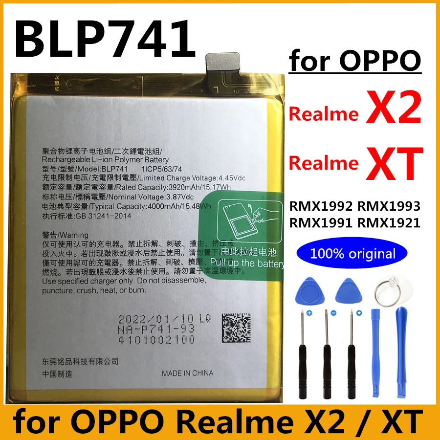 New Phone Battery for Oppo Realme X2 X3 X7 7i 6i 3 6 5 7 Pro C2 C3i C11 XT Reno R15 A31 A32 A52 A53 A72 A91 A92S A93 F7 A3 A5 A9