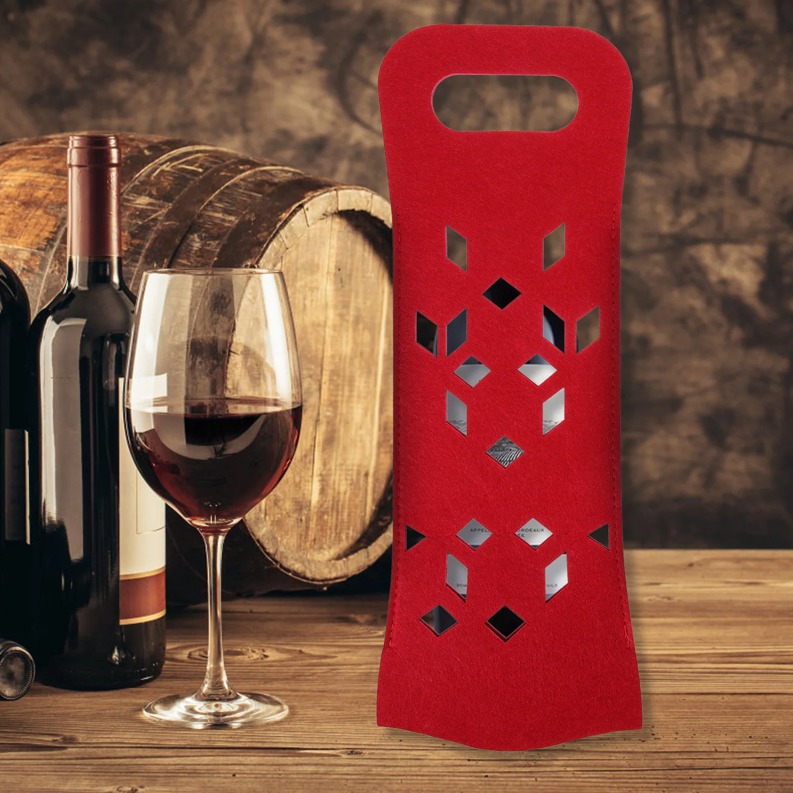 

2pcs Wine Carrying Bag Portable Storage Tote For Holiday Party Gift Reusable Beer Bag Felt Wines Tote Kitchen Bar Tools