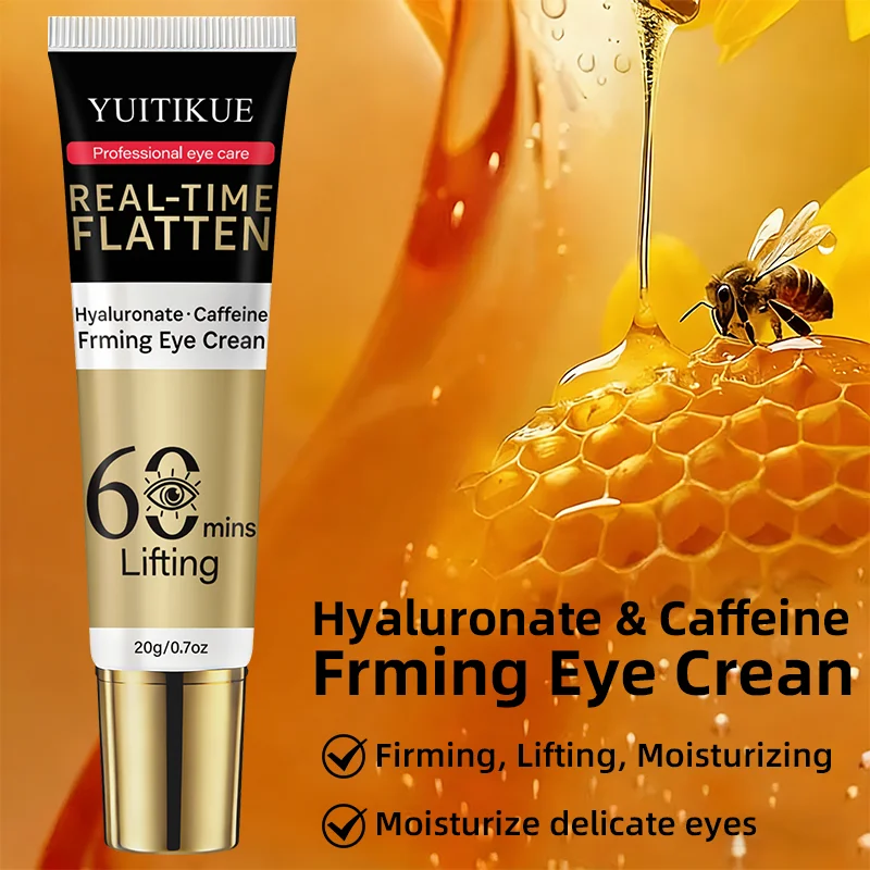 YUITIKUE 60 Min Eye Lift Cream 20g - Hyaluronate & Caffeine, Real-Time Flatten, Refreshing & Fast Absorption, All Skin Types image 4