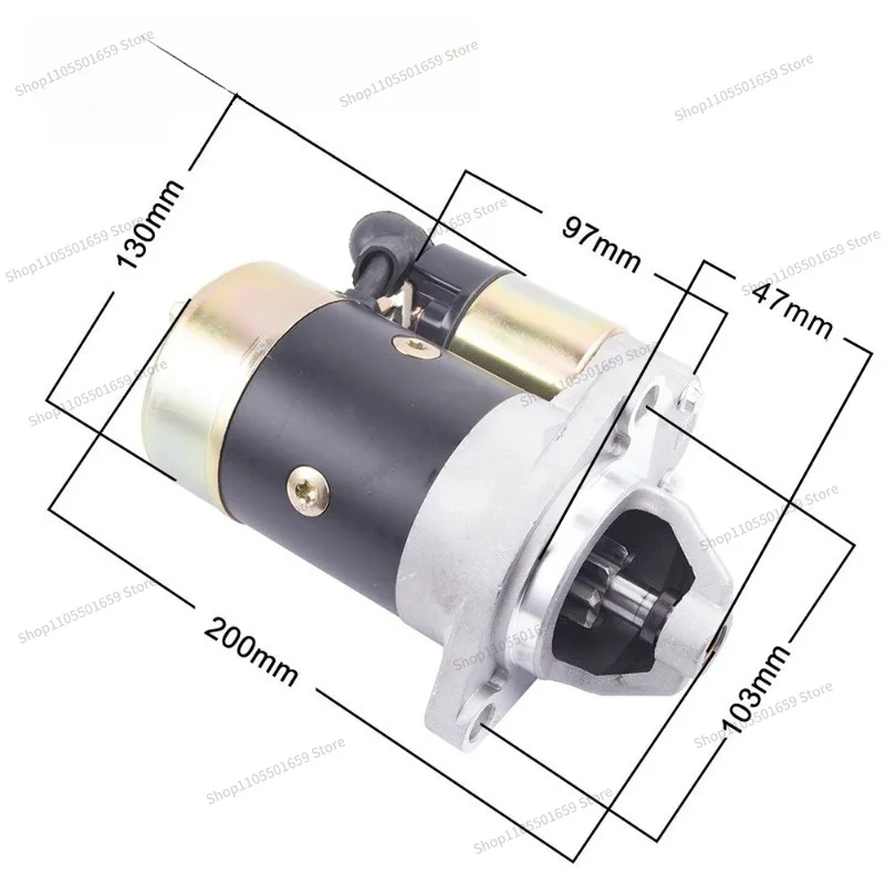 For QD124 QD114 12V 1.2KW 0.8KW diesel generator starter motor