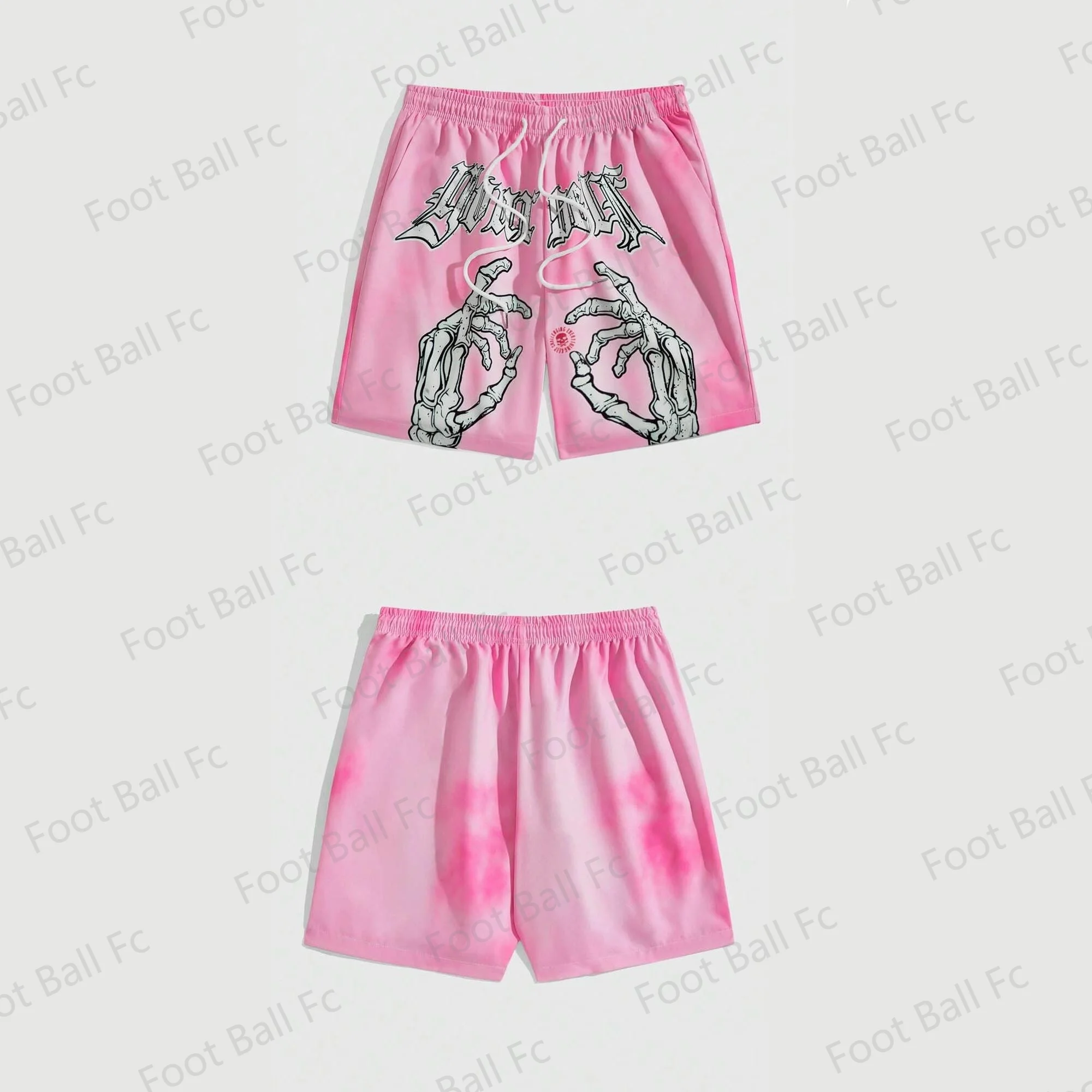 2024 Vintage Summer Goth Skull Hand Sport Drawstring Basketball Shorts Casual Vacation Beach Daily Life Kids/Adullt Trunks