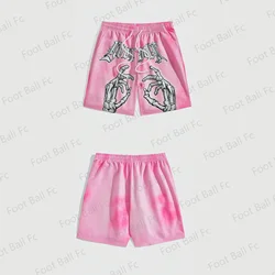 2024 Vintage Summer Goth Skull Hand Sport Drawstring Basketball Shorts Casual Vacation Beach Daily Life Kids/Adullt Trunks