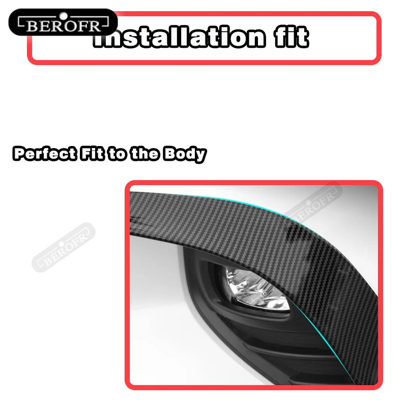 Facelift Front Bumper Fog Light Grille Cover Trim Wind Knife For Toyota HIGHLANDER Front bumper Wind Knife 2022