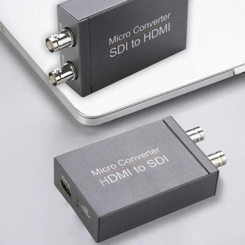 HD 3G SDI To HDMI-Compatible / HDMI-Compatible To SDI Video Converter Display Adapter with Loop Audio Auto Format Detection