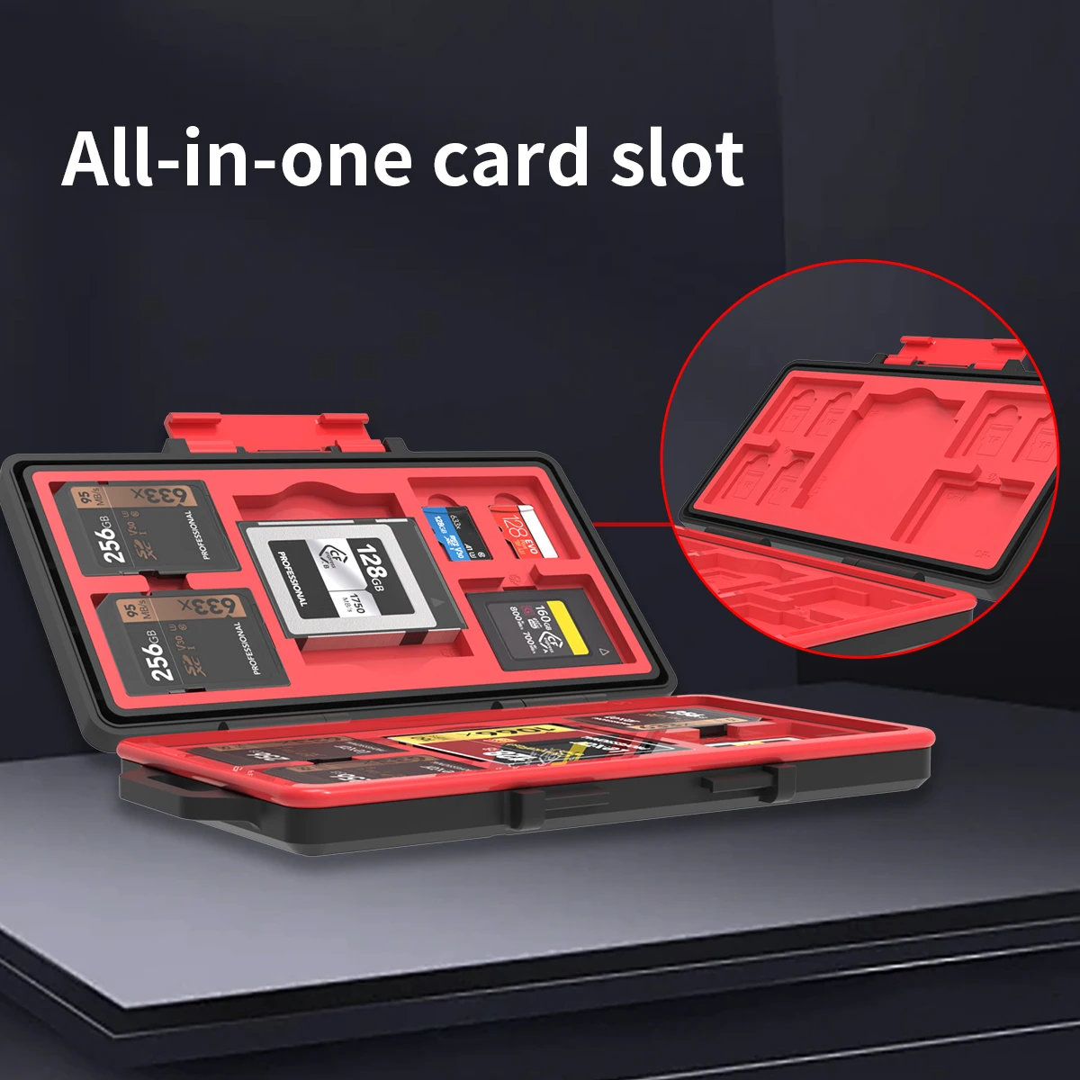 

LP-E9 25 Slots Memory Card Collect Camera Memory Card Case Holder Portable Rainproof for CF/SD/Micro SD/SDHC/MS/DS