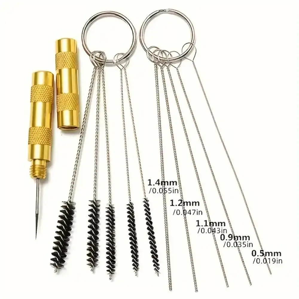 Spray Gun Cleaning Tool Set Stainless Steel Needles Brushes Scraper Airbrush Paint Gun Nozzle Hole Unblocking Repair Maintenance