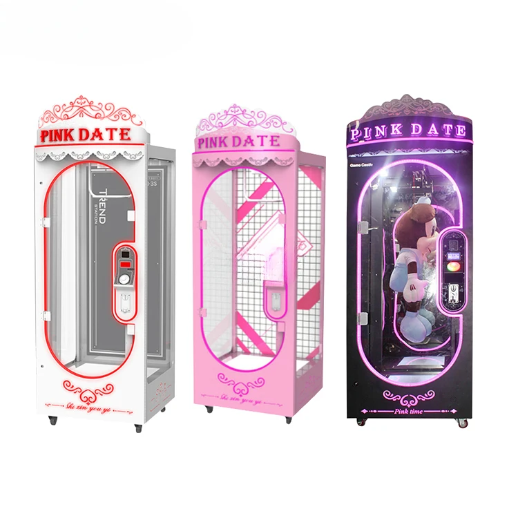 

Pink Date Cut Prize Coin Amusement Arcade Game Machine Fashion Style Vending Machine Big Toy Cutting Claw Game for Sale