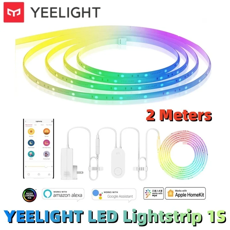 Yeelight Aurora Smart 2M Light Strip 1S Plus LED RGB Kolorowy pilot WiFi z asystentem APP Homekit dla inteligentnego domu