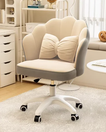 Makeup chair for girls, bedroom, high-end feel, dressing table stool,  new makeup stool, home light luxury backrest chair