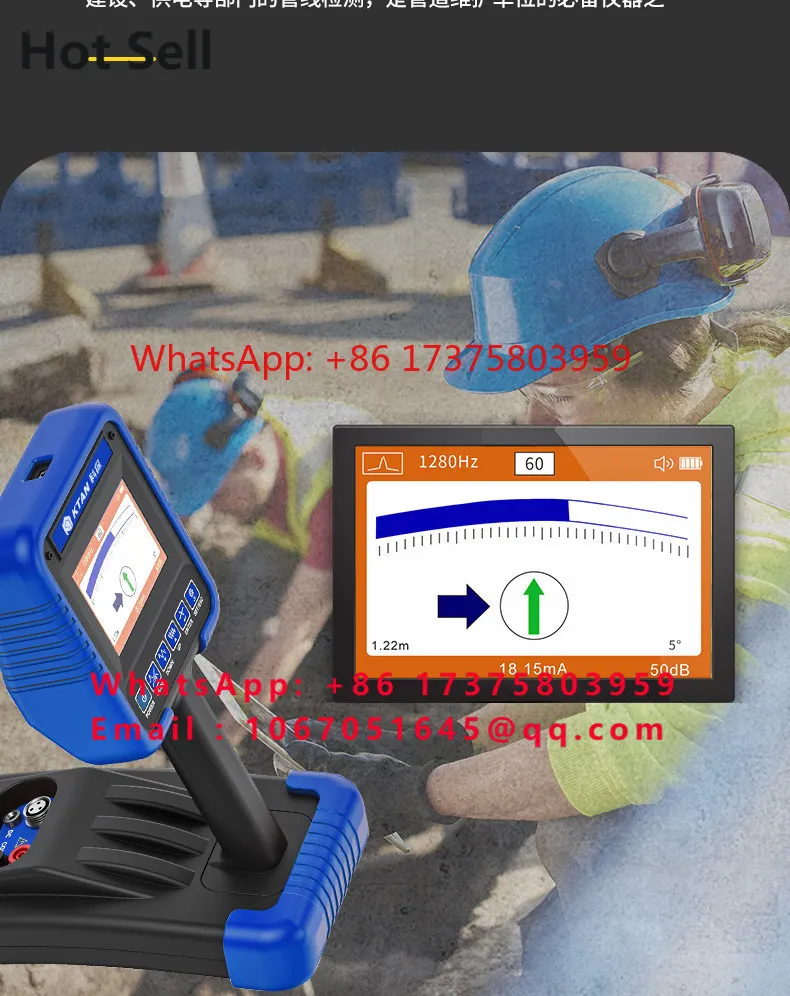 KT-9500 Intelligent Detector, 5m/10m Depth Underground Pipeline Detector for Metal Pipelines, Cables, and Fiber Optic Detection