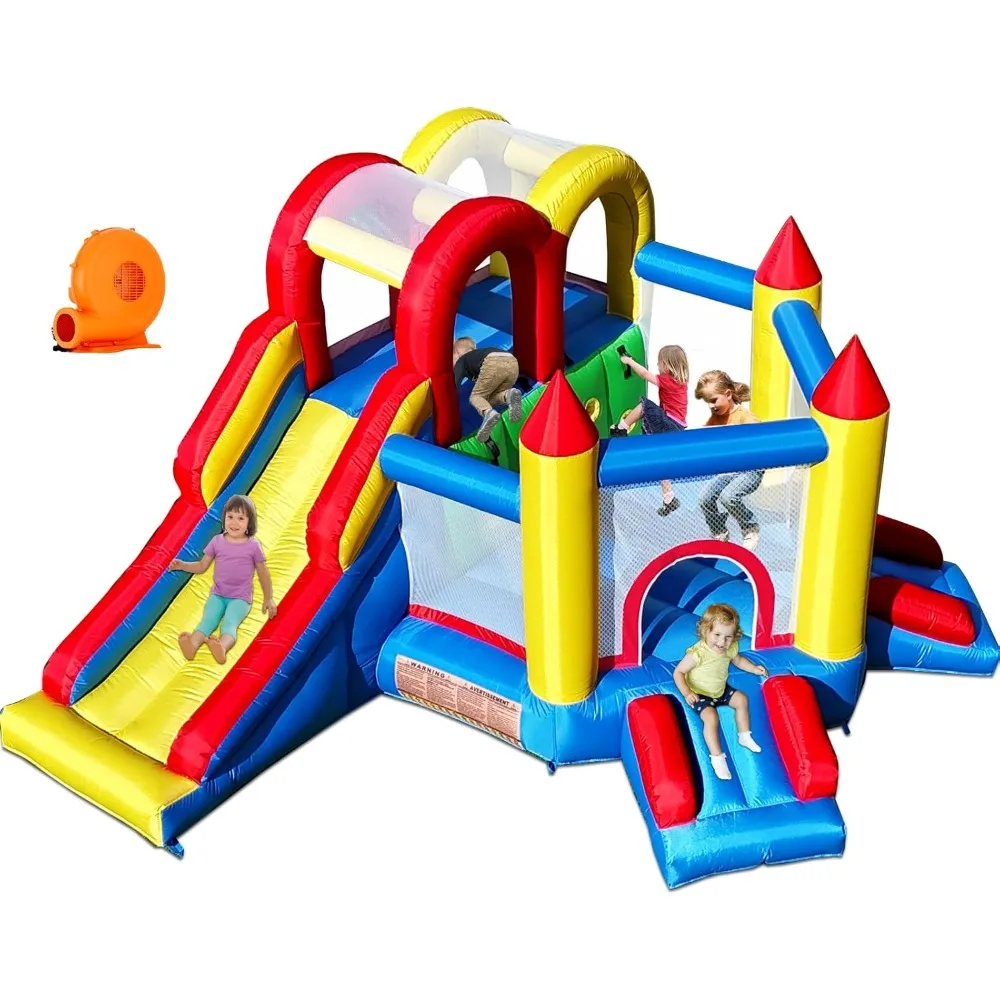 

Infiatable Bounce House for Kids 3-8 Yr, Bouncy House Accommodate 4-6 Kids, Fun and Safe Indoor/outdoor Play (12.3'lx10'wx6.3'h)