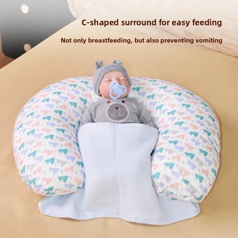 Round Nursing Pillow for Pregnant Women- Multi-functional Baby Feeding Pillow,Anti-Spit-Up Maternity Essential,Ergonomic Support