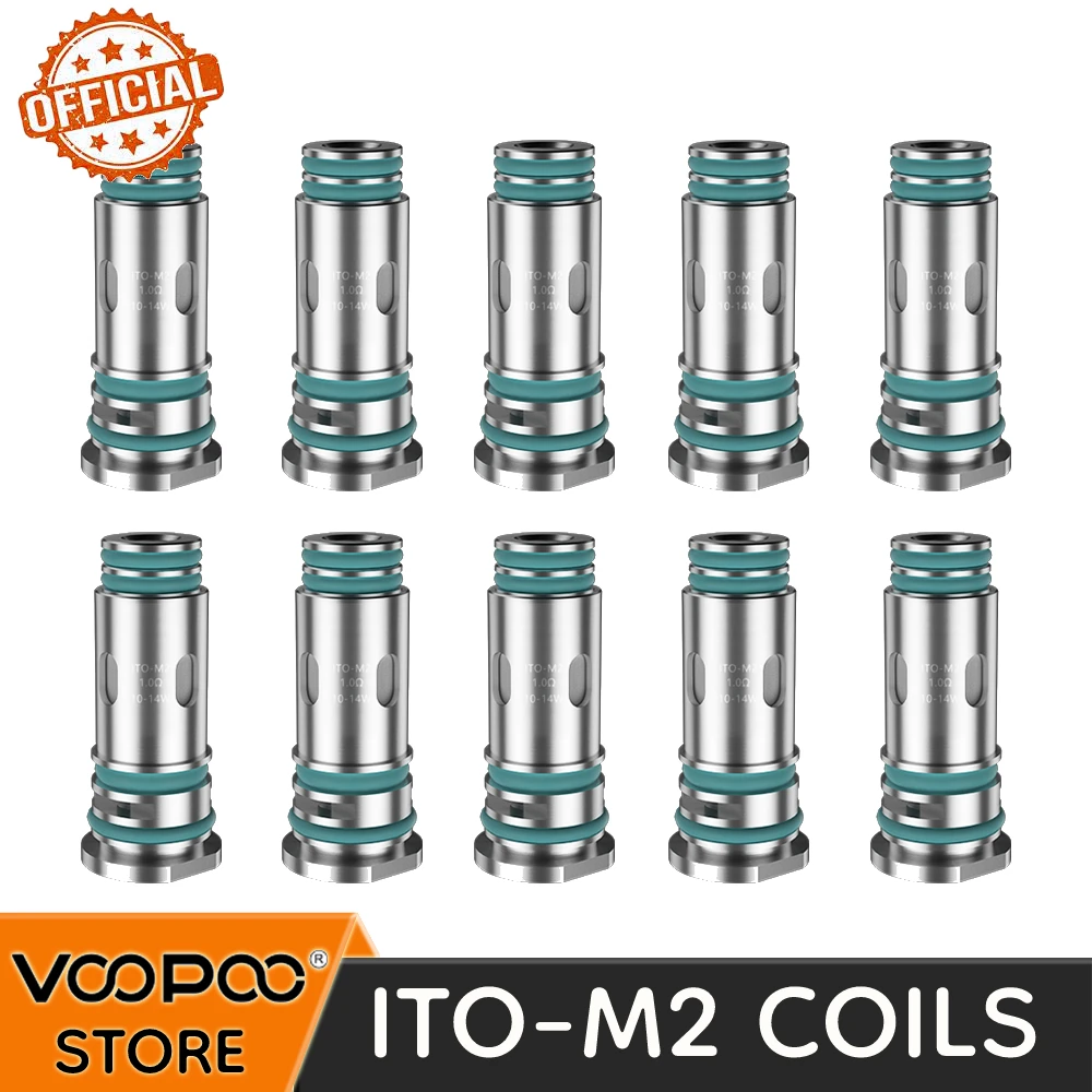 Official VOOPOO ITO-M2 Mesh Coils 1.0ohm MTL Coil 10-14W Fit VOOPOO Doric 20 Vape Pen Kit ITO Pod System Vaporizer E-Cigarette