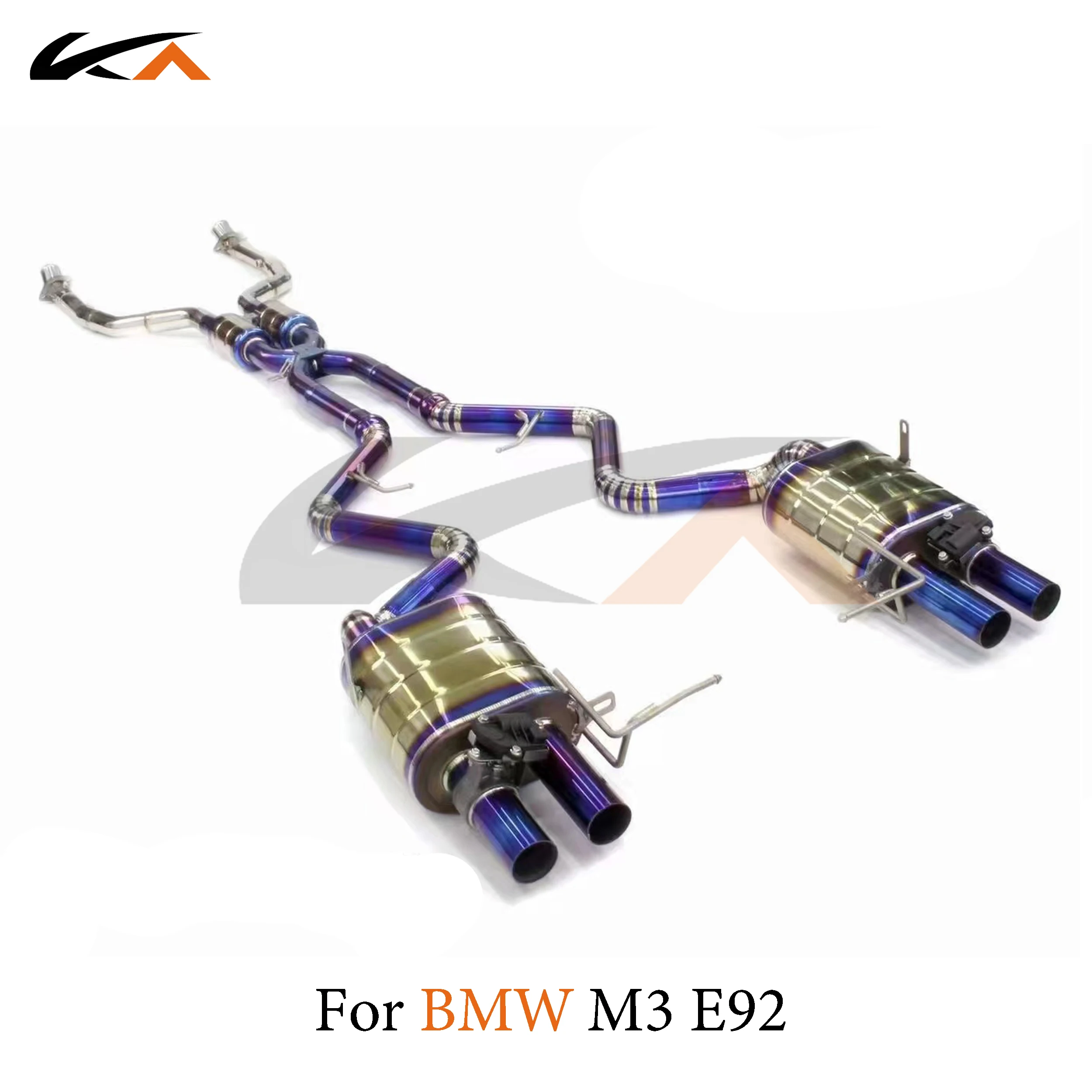 KA Tuning exhaust system titanium alloy catback for BMW E92 M3 rear section performance muffler valve sport sounds