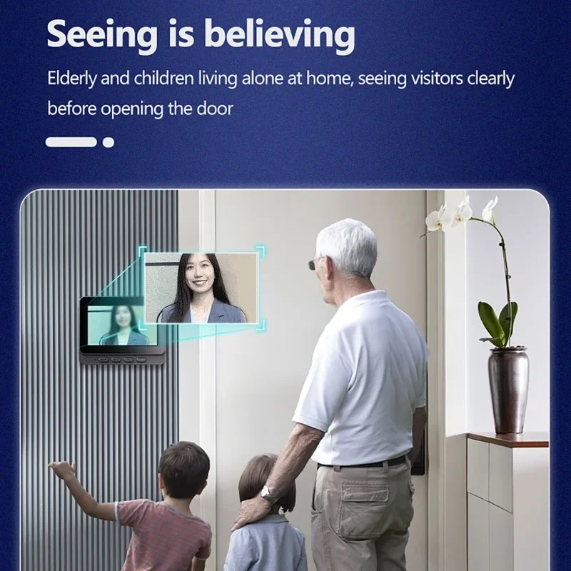 Timbre intercomunicador inalámbrico para exteriores, visión nocturna, vídeo HD LPS, cámara de vigilancia, timbre Visual de seguridad inteligente para el hogar