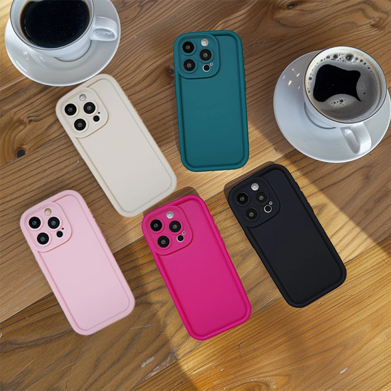 Phone Case For iPhone 16 15 14 11 12 13 Pro Max Mini 7 8 Plus XR XS Max X SE 2022 16Pro Soft TPU Thickened Protective Back Cover image 6