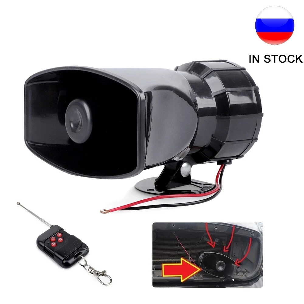 

Wireless Police Car Horn Electronic Siren Loud 12V 7 Sounds Speaker 130dB Warning Alarm Fire Siren Loudspeake Car Accessories