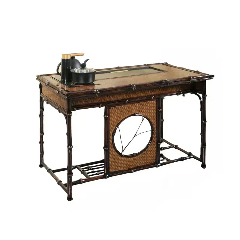 توفر طاولات الطعام الحديثة المصنوعة من الخيزران لتخزين المنزل أو الفنادق لمحلات الشاي الحرفي #2