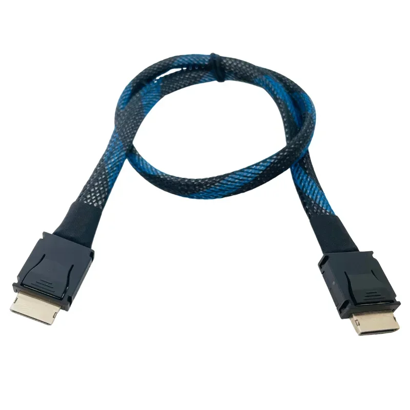 High Speed PCI-E 4.0 X4 GEN4 SAS4 Oculink Cable SFF-8611 Soft Cable GPU SSD Server OCuLink 4X Converter Cord Wire 24Gbps 0.5m 1m