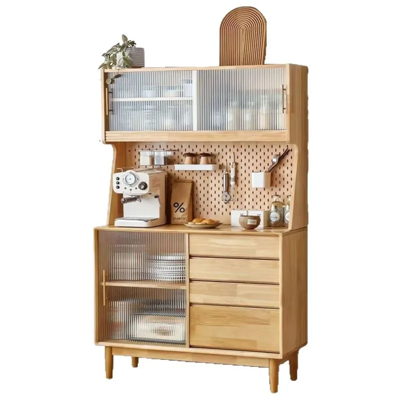 

Solid wood cabinets, multi-functional hole board storage cabinets against the wall