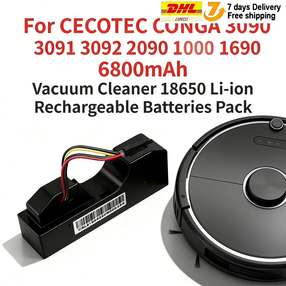 

Аккумулятор 14.4V 3500mAh для роботов-пылесосов CONGA 3090, 3091, 3092, 1690, 1890, 2090. Запасные части и аксессуары.