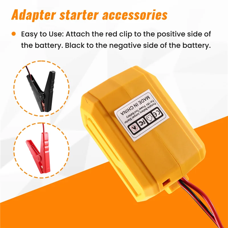 ABZY-Car Emergency Power DIY Adapter Automotive Igniter Jump Starter For  18V 20V Battery