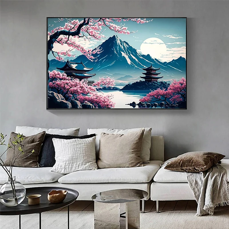Japanese Landscape Poster Canvas Painting Print Wall Art Picture Bar Cafe Vintage Home Room Decor Aesthetic Mural Gift Frameless