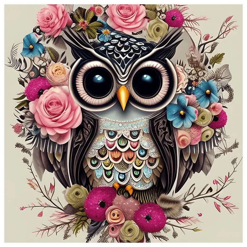 Sunature 5D Full Diamond Painting Art Owl Diamond Painting Kits