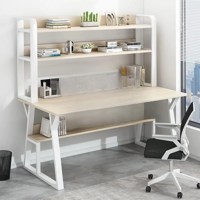 Desk Computer Desktop Table Bookshelf Combination Household Simple Bedroom Student Simple Student Academic