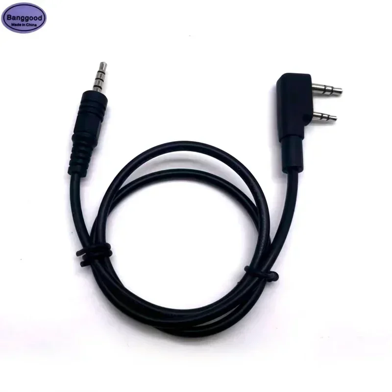 

10pcs 2Pin K-Type Headset Connector to 3.5mm Speaker Interface Audio Conversion Cable for Baofeng UV-5R TYT Wouxun Kenwood Radio