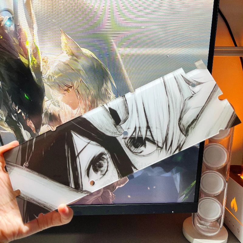 Akrylowa, personalizowana, pusta obudowa klawiatury UV z uniwersalną podświetlaną płytą do klawiatur GH60 Ace60 Holy60 Made68, dla graczy PC, chłopców, DIY, prezenty dla klawiatur. — zdjęcie produktu 3