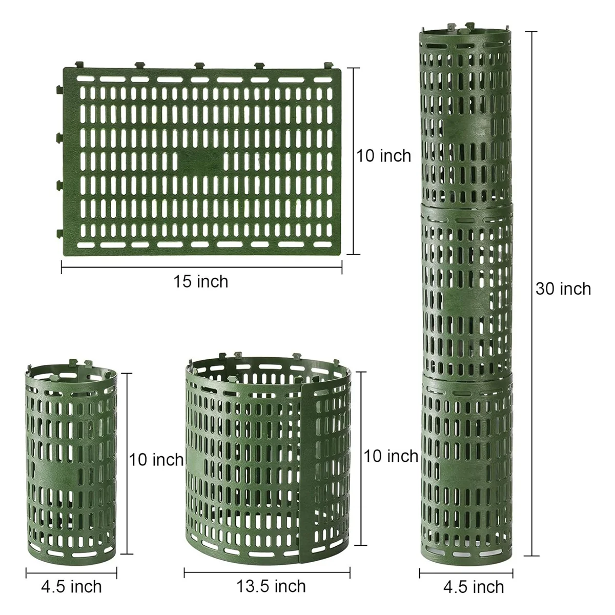 10 Pack Tree Trunk Protector, Plant Guard Protectors with Zip Ties, Garden Protection Tree Wraps Cages for Damaged Bark