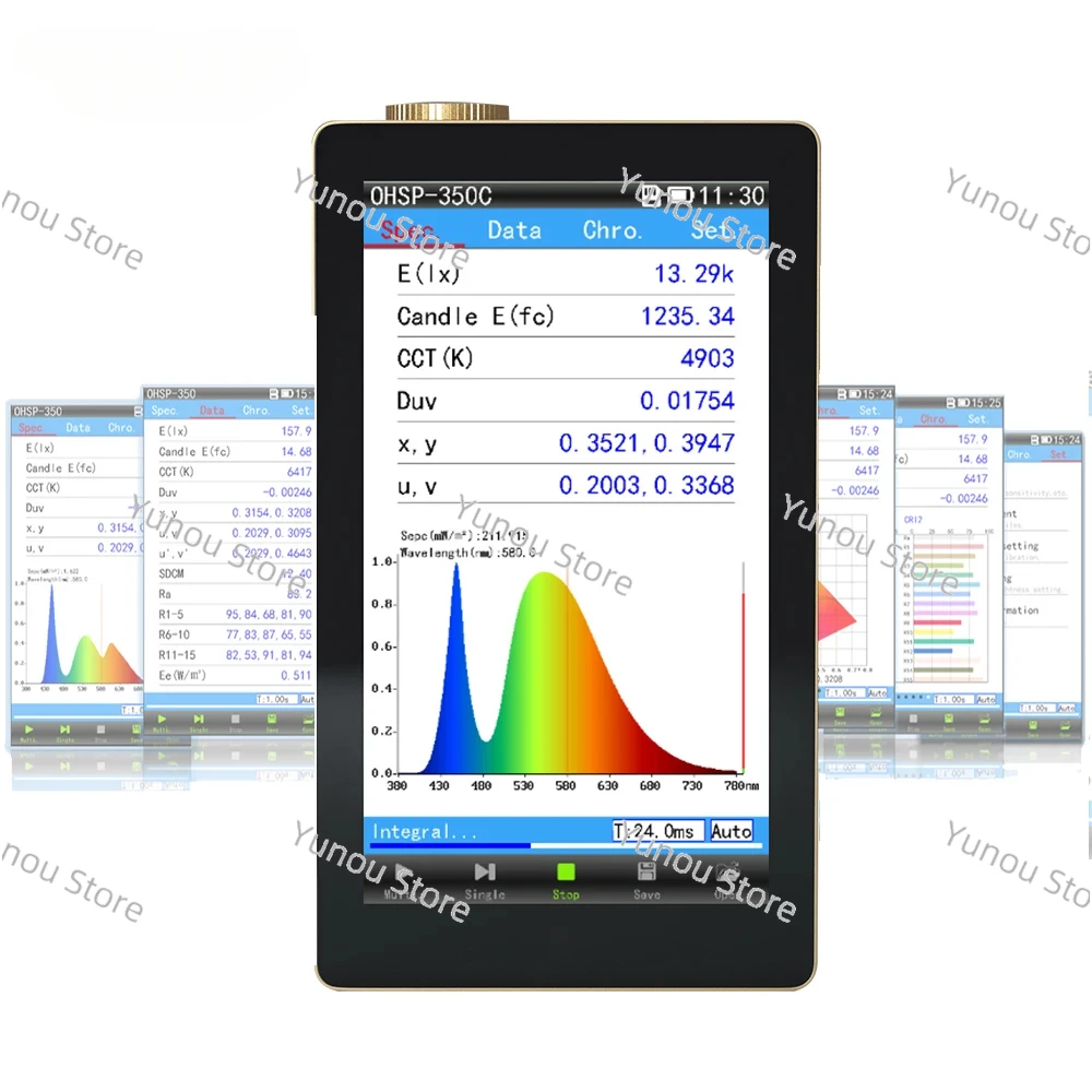 

OHSP350C Portable Spectrometer CCT CRI Lux Test Photometer Hopocolor