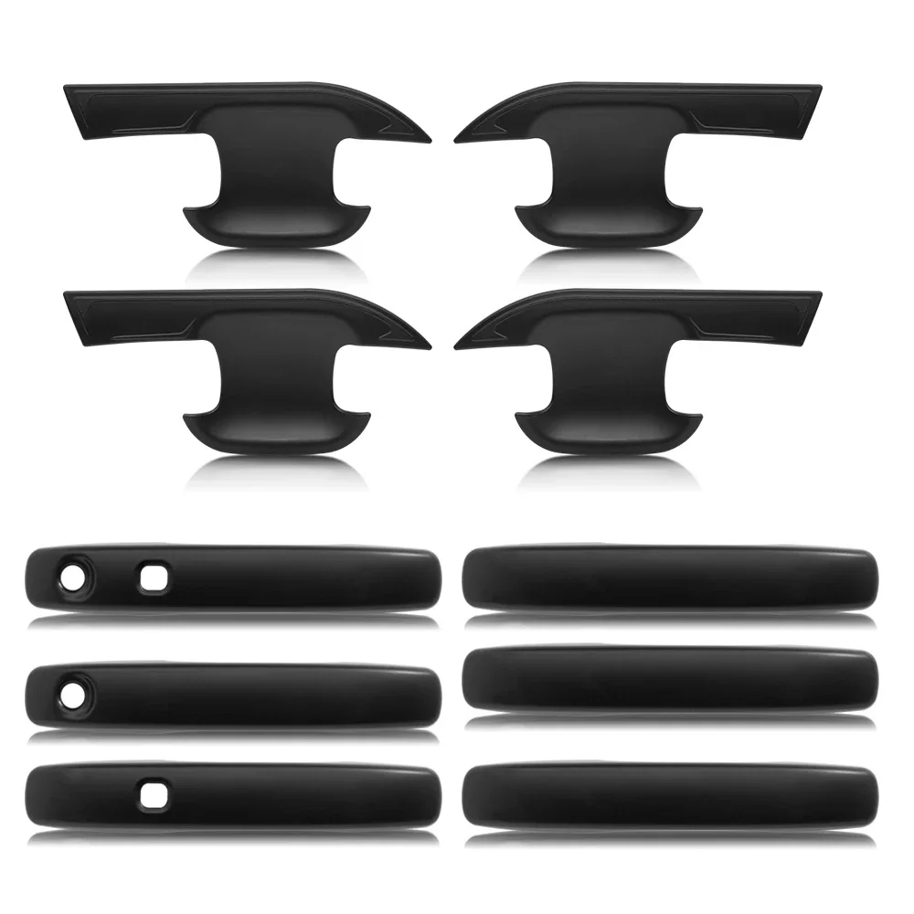 For Ford Ranger 2022 2023 Door Wildtrak Sport Limited XLT XLS XL Raptor Handle Cover Inner Cap Guard Set Matte Black Car Styling