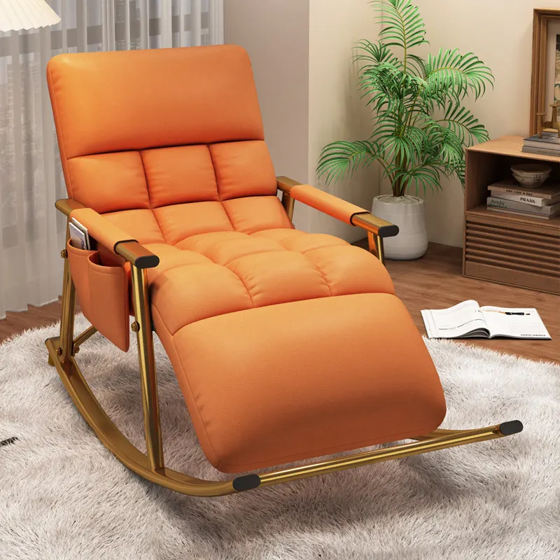 

Rocking Chair Recliner, Adult Sleeping Chair, Adult Balcony Lazy Sofa, Chair Single Lunch Break Rocking Chair