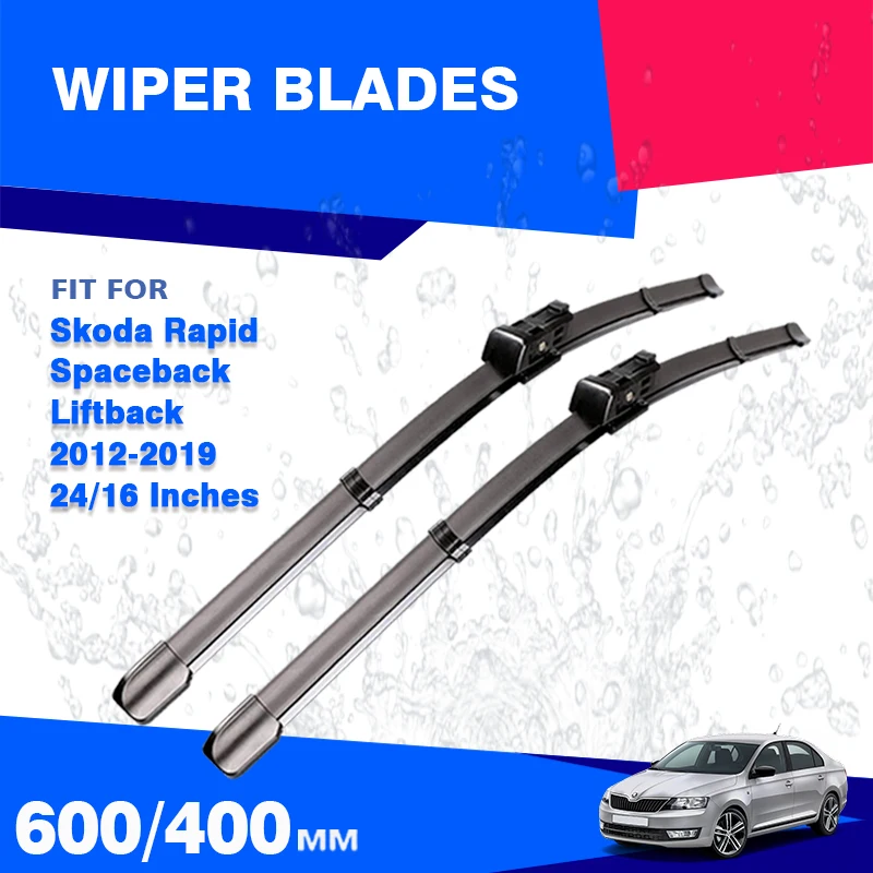 Front Wiper Blades for Skoda Rapid NH2 NH3 Sedan Liftback 2012 - 2019 Window Windshield Windscreen Accessories Cover 2014 2015