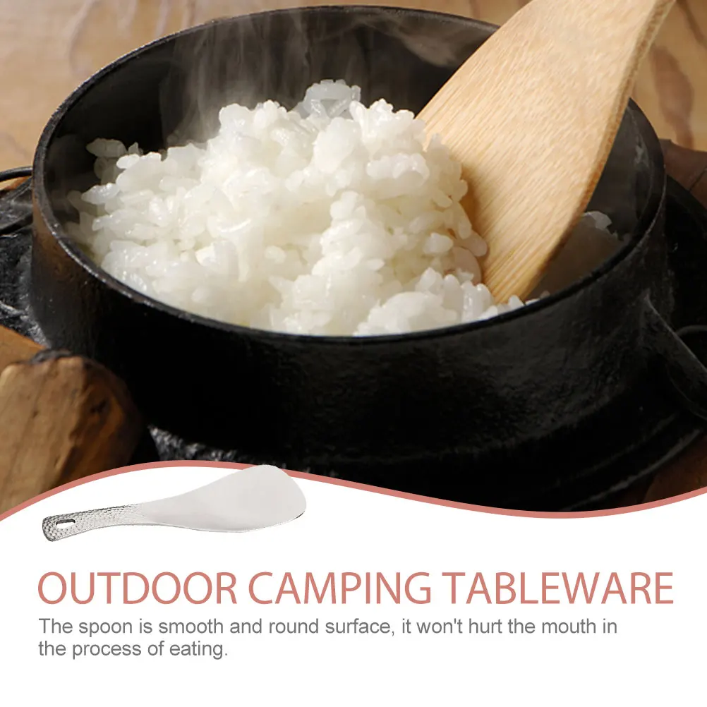 

Titanium Camping Spoon Durable Surface Outdoor Picnic Tableware Portable Cutlery Backpacking Spoon