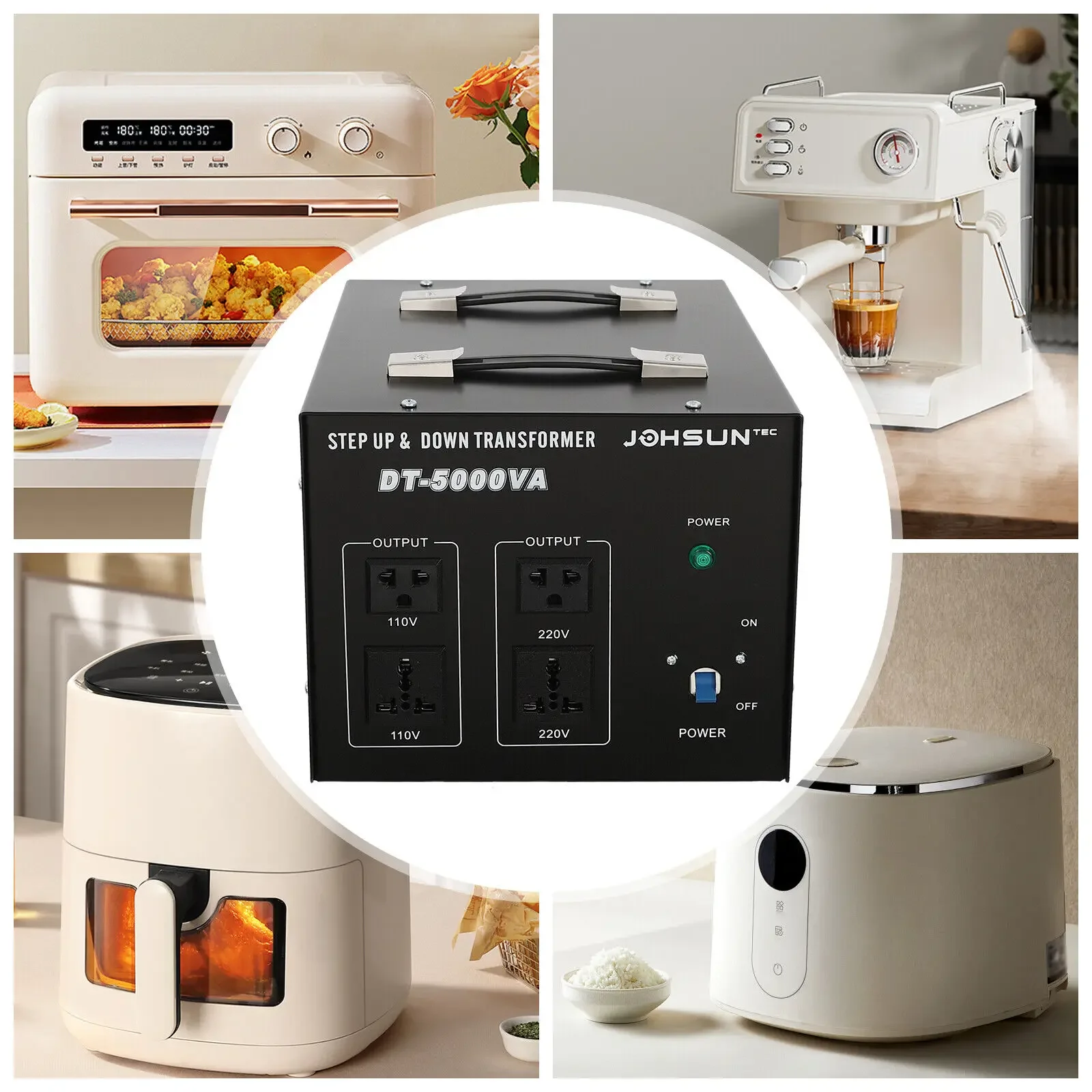 

Трансформатор DT5000VA, повышающий/вниз преобразователь напряжения, трансформатор для тяжелых условий эксплуатации от 110 В до 220 В